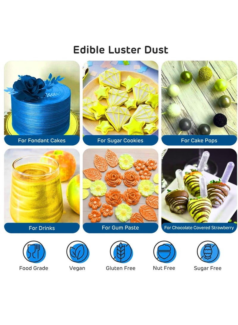 15g Baking decoration powder & Dust Food-Grade Luster Dust Powder for Cake Fondant - Chocolate Decoration - Image 2