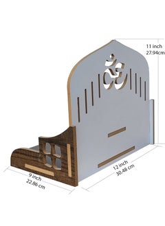 LINGAZ LINGAZ Mandir for Pooja Home Decoration Wall Hanging Beautiful Wooden Plywood Temple  - Image 5