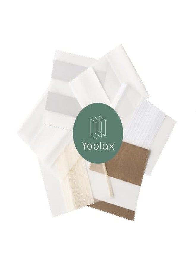 Yoolax Motorized Matter Zebra Blinds, Light Filtering Dual Layer Sheer Blinds, Privacy Light Control Roller Window Blind, Fabric Sample (Multicolor) - Image 3