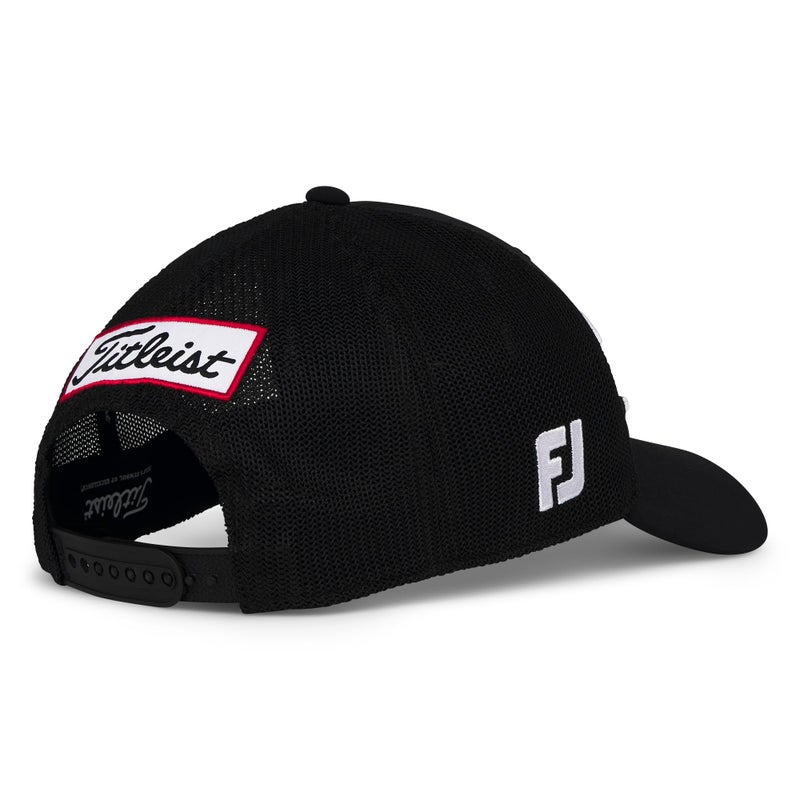 Titleist Tour Performance Mesh Golf Hat, Black/White - Image 4