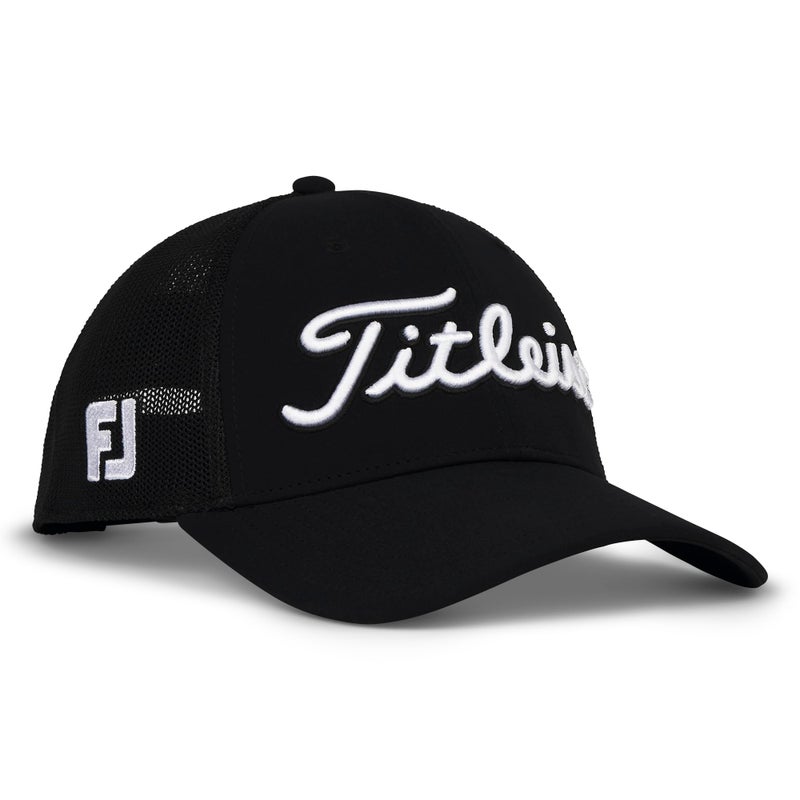 Titleist Tour Performance Mesh Golf Hat, Black/White - Image 2