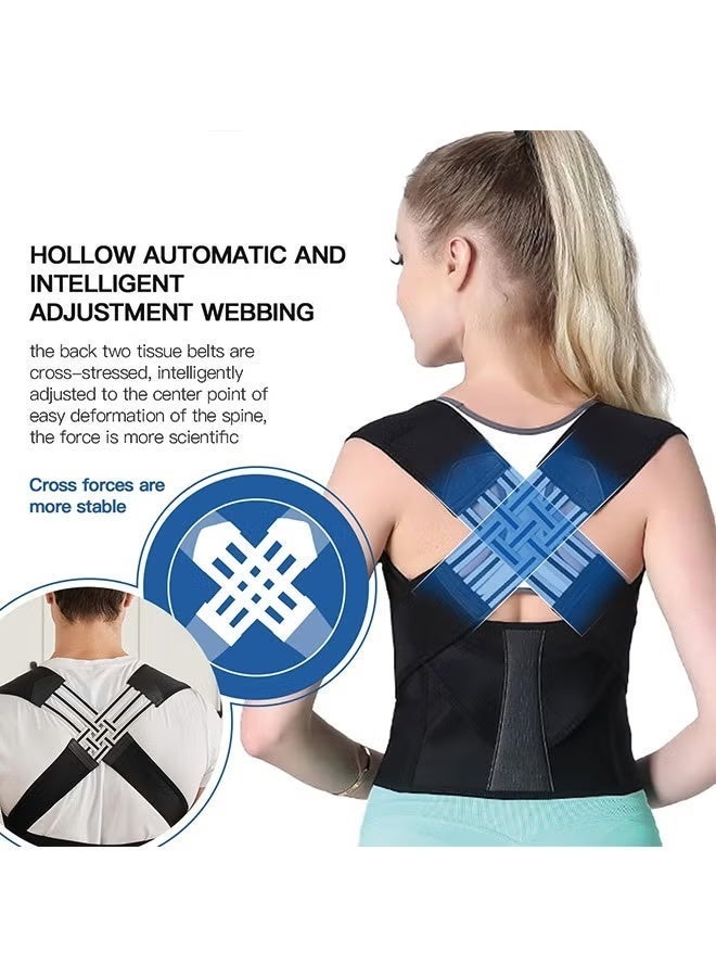 Back Straightener Belt, Back Posture Belt, Adjustable Back Straightener Straps, Back Straightener Posture Corrector, Back Posture Corrector for Neck, Shoulder Gym and Good Posture Support - Image 3