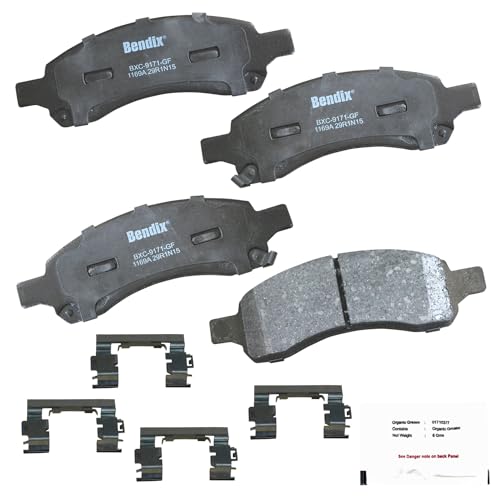 Bendix Priority1 CFC1169A Ceramic Front Brake Pads for Buick Enclave 2017-2008, Chevrolet Traverse 2017-2009, GMC Acadia 2016-2007, Acadia Limited 2017, Saturn Outlook 2010-2007 - Image 2