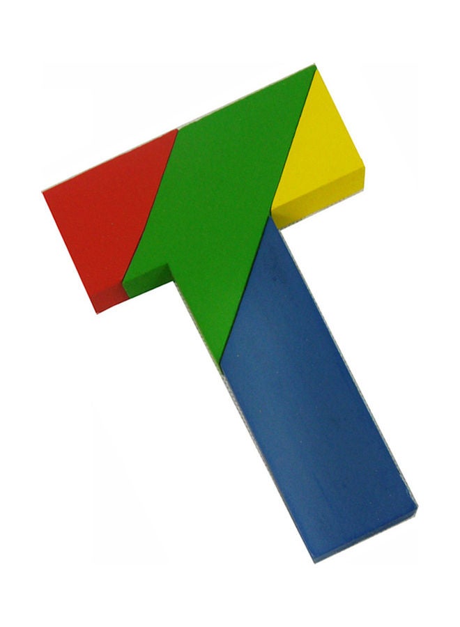 NIBEMINENT Wooden Letter T Tangram Jigsaw Puzzles Set - Image 1