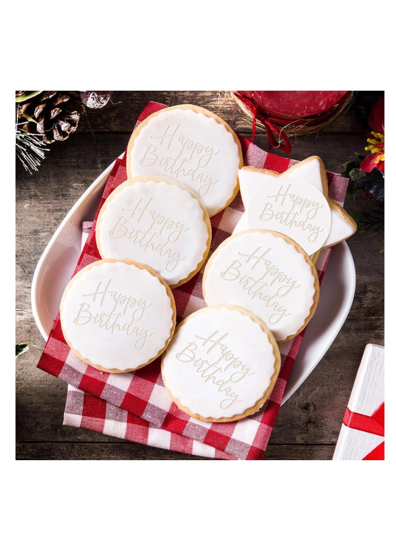 Yolev ختم عيد ميلاد سعيد بتصميم ثلاثي الأبعاد لطوابع الكعك ختم الفوندان بلاستيك قواطع كعك عيد الميلاد ختم الفوندان لتزيين الكعكة كب كيك DIY معجون الشوكولاتة 0.8 سم - Image 4