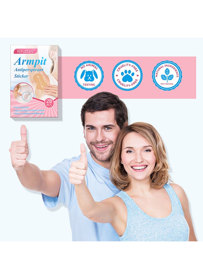 Sefudun 28 Pieces Disposable Invisible Armpit Antiperspirant Sticker, Underarm Sweat Pads For Men And Women, For Absorbent Deodorant Prevention Sticker, Suitable For Sweaty, Oily And Daily Use  - Image 4