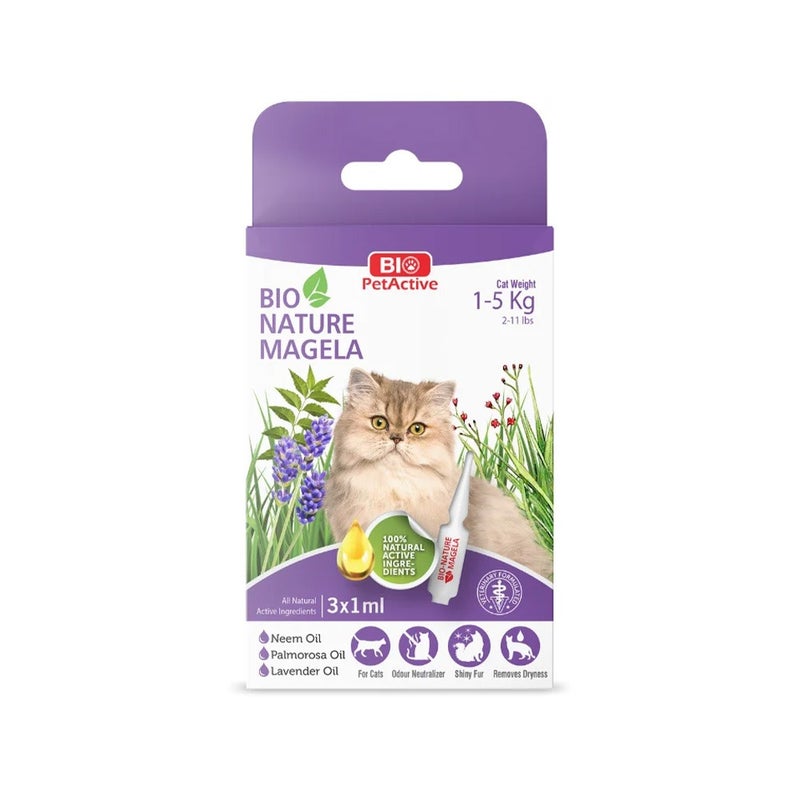 Bio Pet Active Bio-Nature Magela Skin Care Solution for Cats - 3 x 1ml
