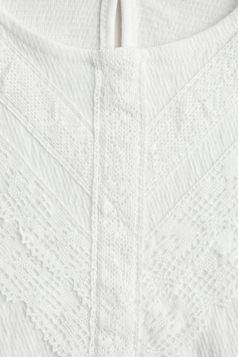 H&M Lace-detail cotton blouse