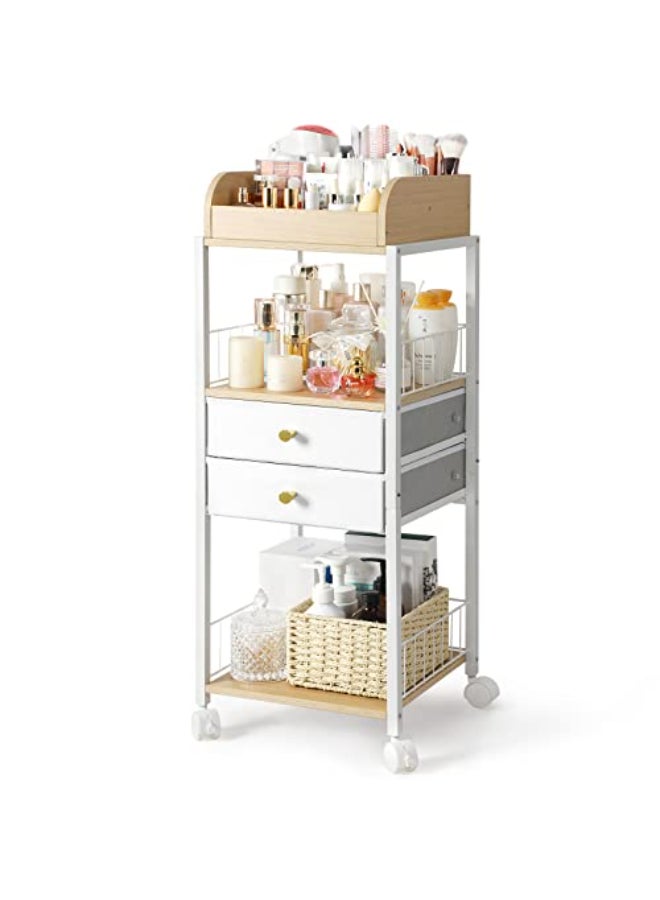 SOLIMINTR Makeup Organizer Floor Skincare Organizers Make Up Organizers and Storage with Drawers Vanity Organizer Cosmetics Display Cases Holder for Skin Care Nail Polish Perfume Makeup brush Hair Tool - Image 1