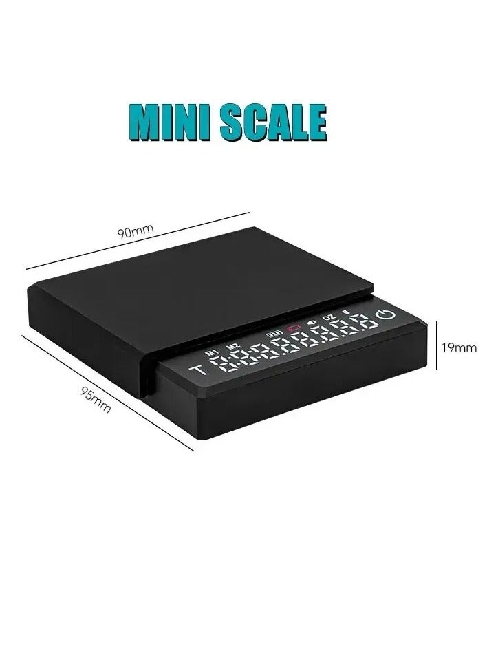 ارواق ميزان إلكتروني منزلي شخصي للقهوة الإيطالية، ميزان كرونوغراف للوزن، مقاوم للماء، ميزان مطبخ صغير - Image 1