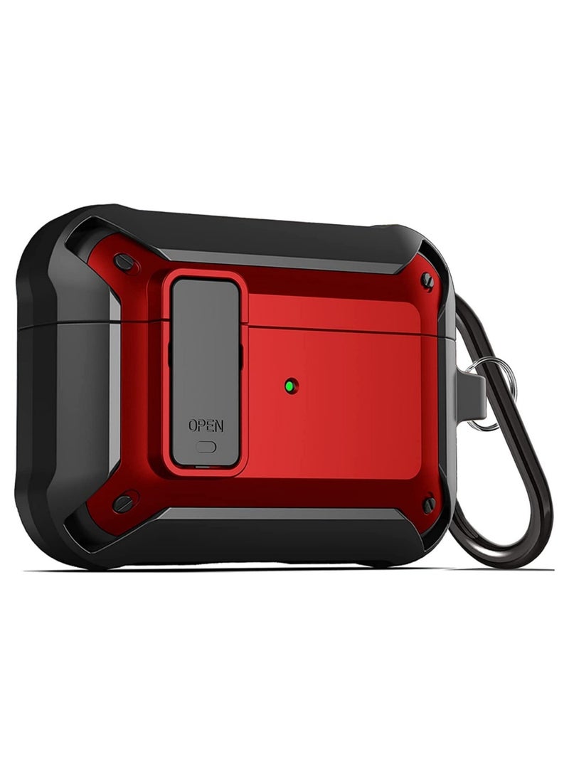 Airpods pro case cover with keychain shockproof resilient shock Absorption Secure Lock designed compatible airpod pro case wireless charging for men women - Image 1