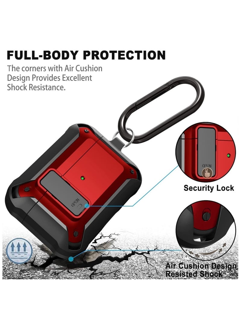 Airpods pro case cover with keychain shockproof resilient shock Absorption Secure Lock designed compatible airpod pro case wireless charging for men women - Image 2