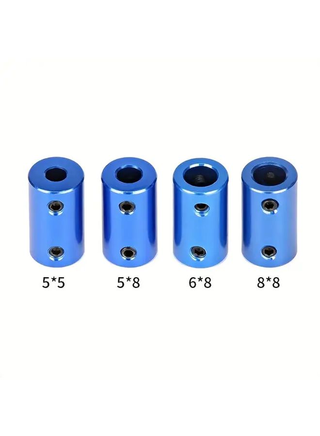 Blue Aluminum Motor Coupler 6x8mm Elastic Encoder Connector for DIY Model Boat Car 3D Printer - Image 1