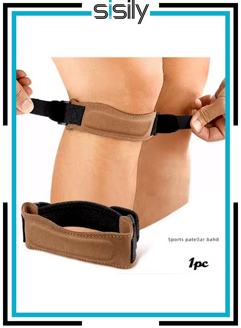 Sisily 1 pc Knee Braces for Knee Pain, Patella Knee Support Strap, Adjustable Patellar Tendon Stabilizer Band for Jumpers Knee, Tendonitis, Basketball, Running, Hiking, Volleyball, Tennis, Squats - Image 1