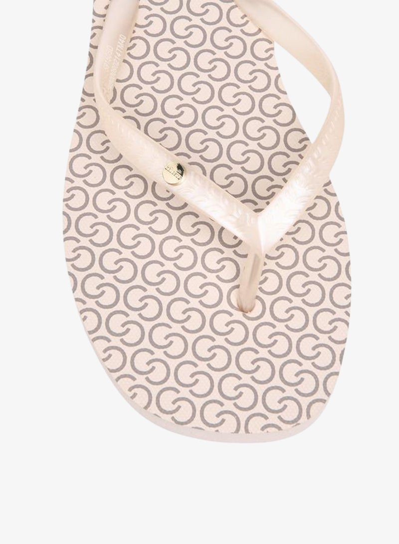 Celeste Women's Monogram Print Thong Slippers - Image 3