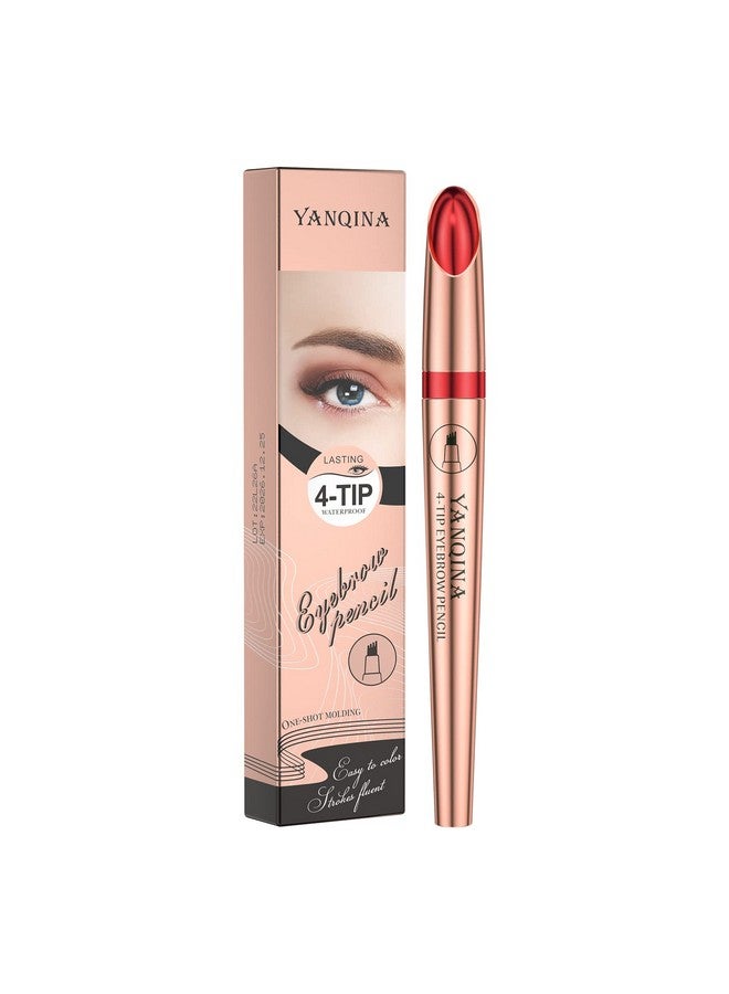 Anifer Liquid Microblading Dark Brown Eyebrow Pencil. Waterproof Longlasting Natural 4Point Forktip Eyebrow Pen（Dark Brown 2） - Image 2