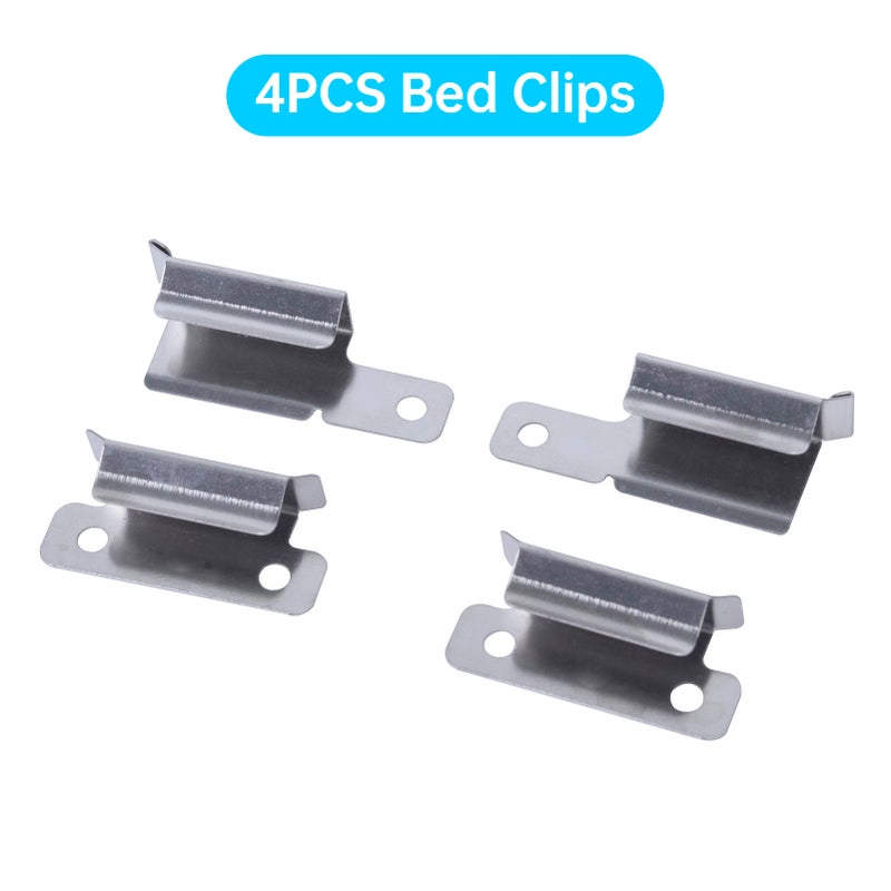 4pcs Bed Clips Clamps Compatible with Ender 3 Pro Ender 3 V2 Ender 3S Ender 5 Pro CR-20 PRO 3D Printer Stainless Steel Material Durable for 7mm Thickness Printing Bed Platform - Image 4