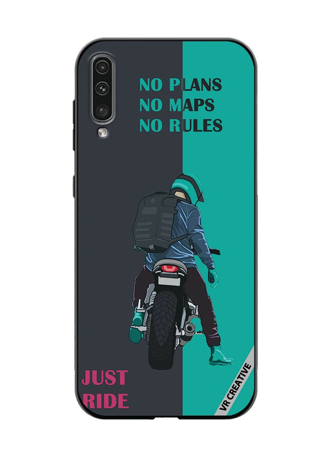 VR CREATIVE Protective Case Cover For Samsung Galaxy A50/A50s Just Ride Design Multicolour - Image 1