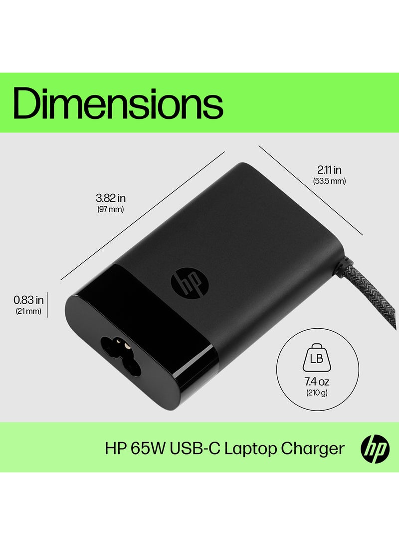 HP محول طاقة USB-C بقدرة 65 وات (قابس المملكة المتحدة) أسود - Image 5