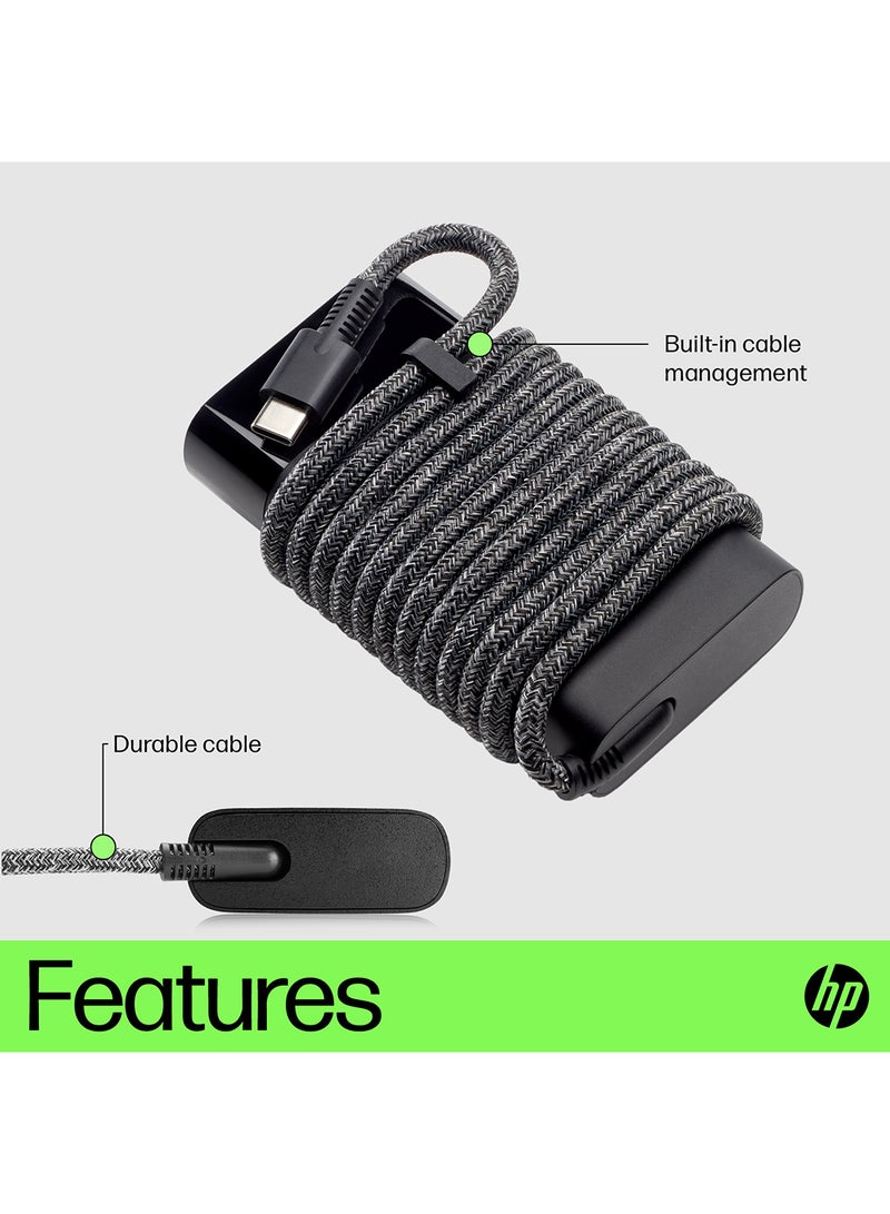 HP محول طاقة USB-C بقدرة 65 وات (قابس المملكة المتحدة) أسود - Image 4