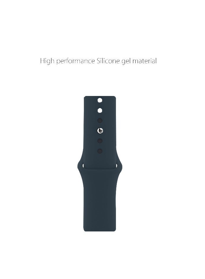 Samu Silicone Apple Watch Band Strap 42MM 44MM 45MM 49MM Compatible with All Series Durable Comfortable Everyday Wear Midnight Color - Image 4