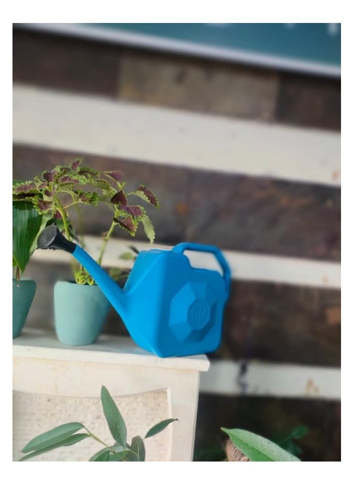 Generic Garden Hub Watering Can, Blue, Hexagonal Design  - Image 2