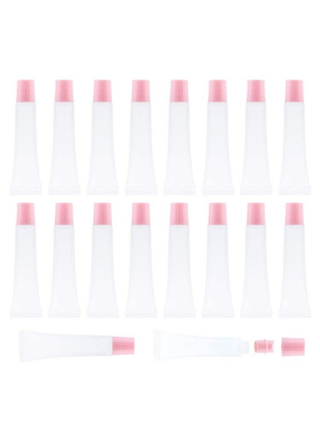 AJLTPA 50Pcs 15Ml Lip Gloss Squeeze Tubes Light Pink Lip Gloss Containers Empty Refillable Soft Clear Tubes For Diy Lipgloss Balm Cosmetic (Light Pink) - Image 2