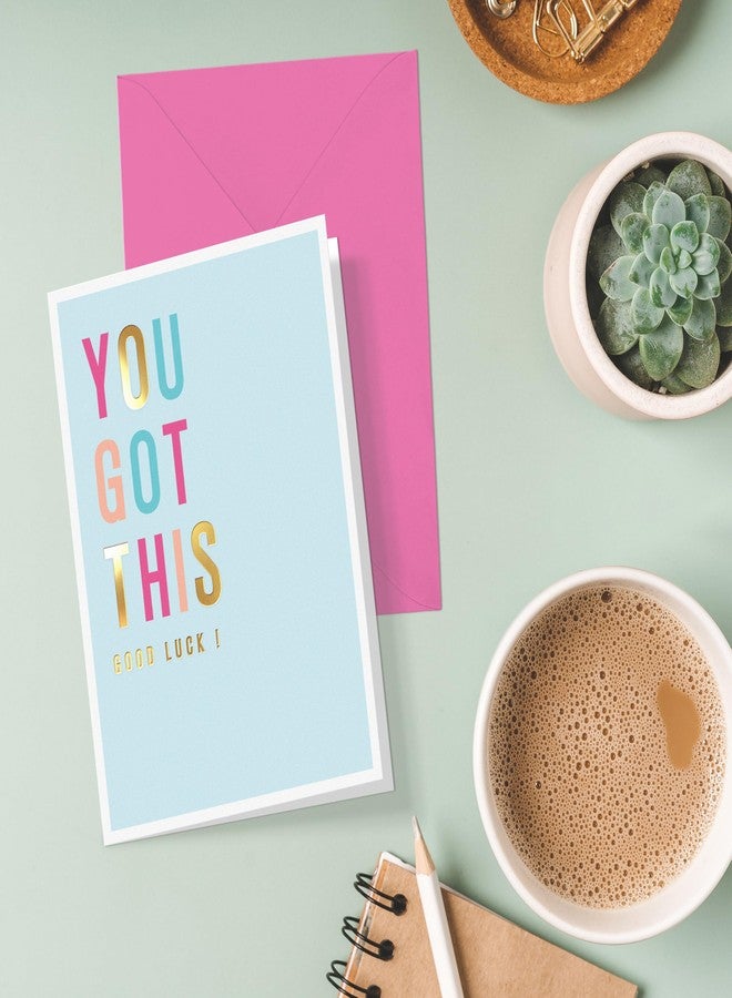 Sweetzer & Orange You Got This Greeting Card – 5”x7 Gold Foil Encouragement Card with Envelope & Seal – Motivational Congratulations Card for New Job Promotion Graduation & Life Milestones - Image 3