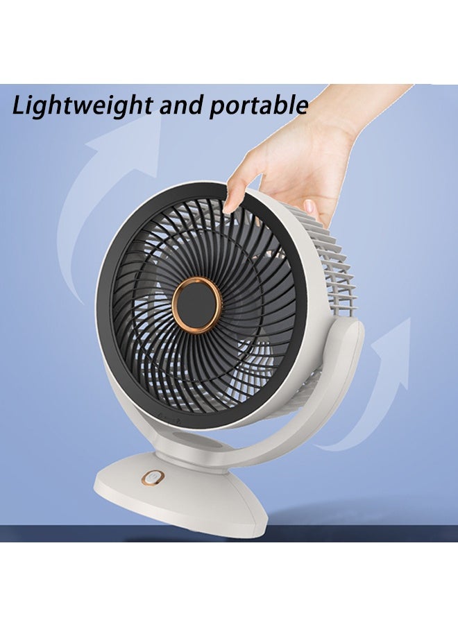 Arabest Small Desk Fan, Silent Personal Fan for Home or Office, 4 Wind Speeds, 90 Degree Rotating Fan Head, Desk Fan with Night Light, Air Circulation Fan, Suitable for Home Office and Work Area  - Image 4