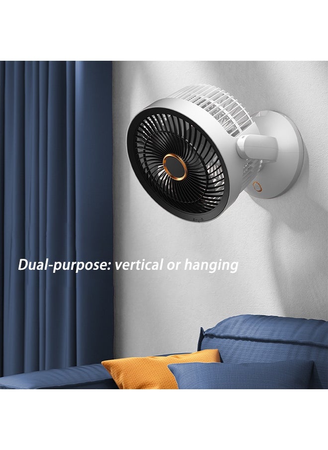 Arabest Small Desk Fan, Silent Personal Fan for Home or Office, 4 Wind Speeds, 90 Degree Rotating Fan Head, Desk Fan with Night Light, Air Circulation Fan, Suitable for Home Office and Work Area  - Image 3