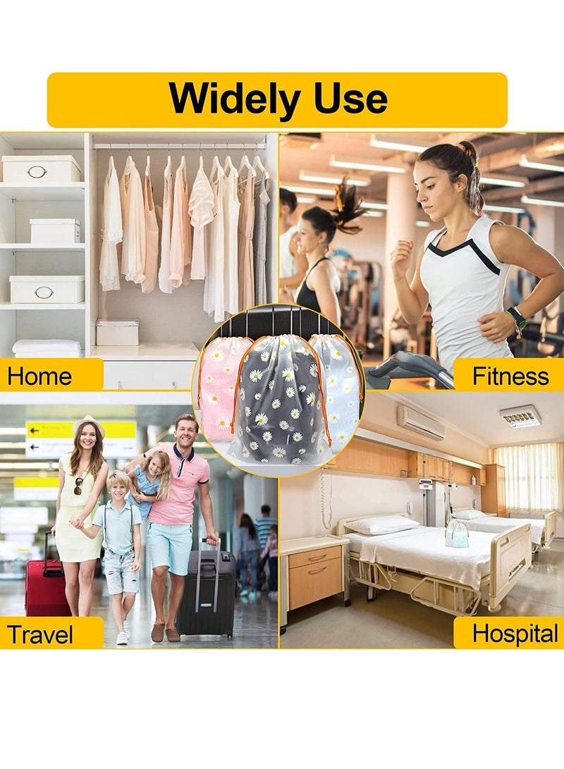 SYOSI Travel Shoe Bags, Waterproof Drawstring Storage Bags, Reusable Space Saver Storage Bag for Toys Shoe Clothes Towel 3 Sizes 15Pcs - Image 2