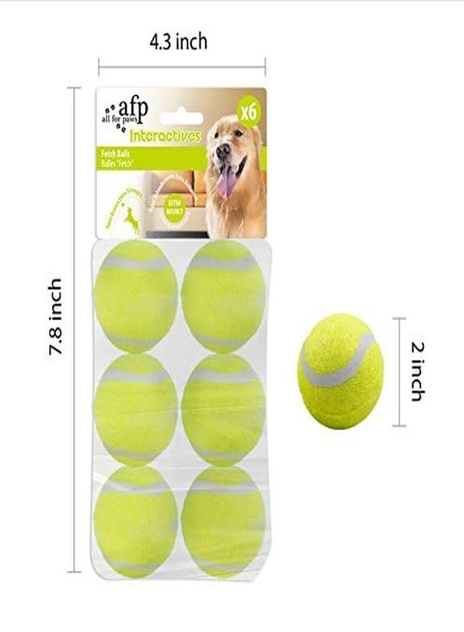 ALL FOR PAWS Dog Tennis Balls for Dogs, Great for Mini Ball Launcher, 6 Pack 2 Inch Tennis Balls - Image 2