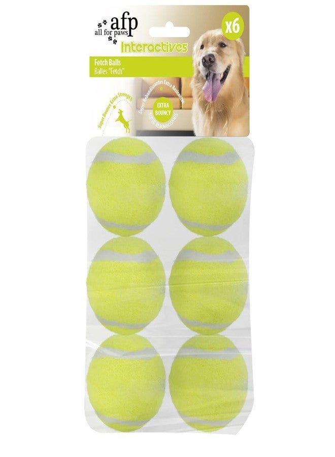 ALL FOR PAWS Dog Tennis Balls for Dogs, Great for Mini Ball Launcher, 6 Pack 2 Inch Tennis Balls - Image 1