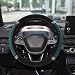 Tecledsn Bling Soft Leather Steering Wheel Cover 15 Inch Colorful Rhinestones Auto Elastic Steering Wheel Protector for Women Girls Car Accessories Anti Slip Steering Wheel Cover for Cars SUVs Dark Green - Image 2