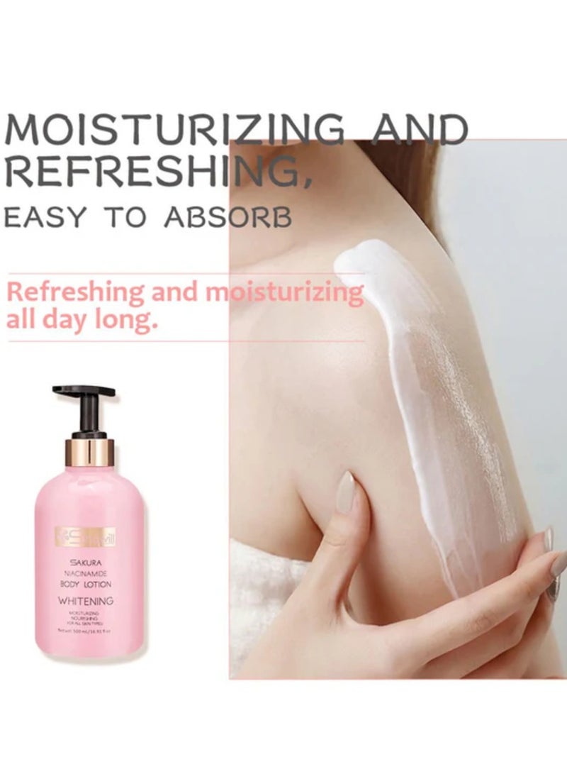 Shawill Sakura Niacinamide Body Lotion Whitening 500Ml - Image 2