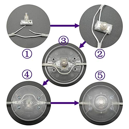 BCQLI 1 Pcs Transparent Foot Pedal Push Switch Inline Lamp Light On-Off Control Footswitch - Image 5
