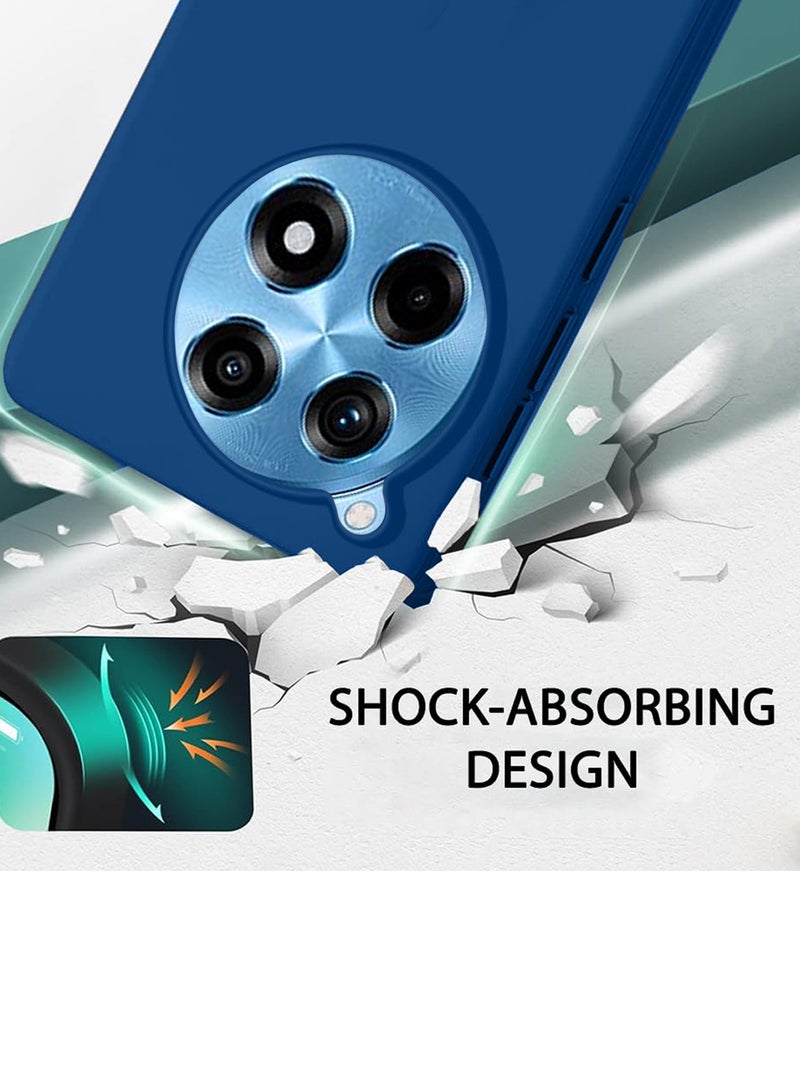 Wtech Liquid Silicone Case Cover For Oneplus 12R 5G 2024 Navy Blue - Image 3