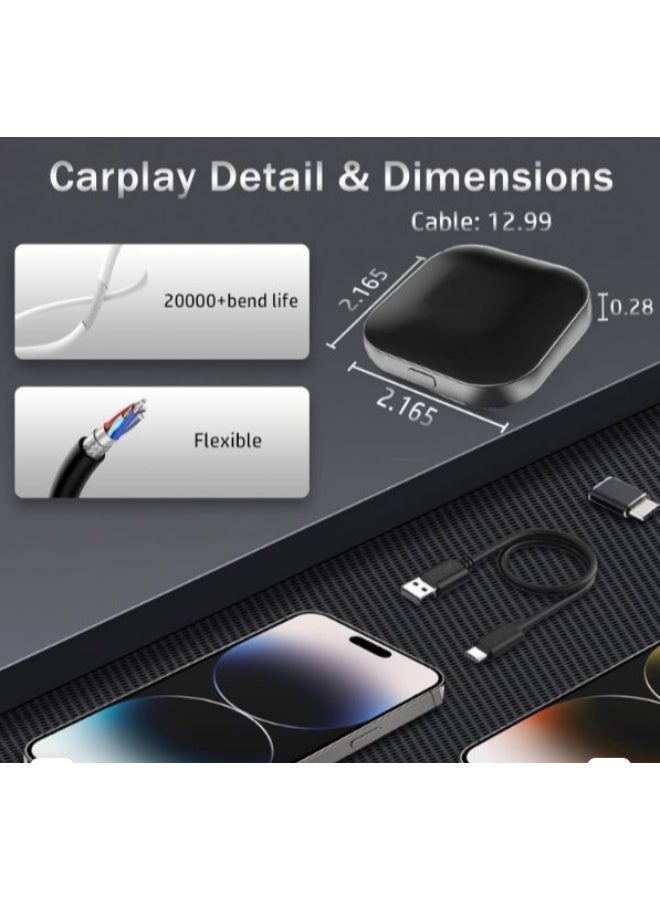 Wireless CarPlay Adapter – Converts Wired CarPlay to Wireless, USB-C Plug & Play, iPhone 10+ Compatible, Fits Cars from 2016 - Image 3