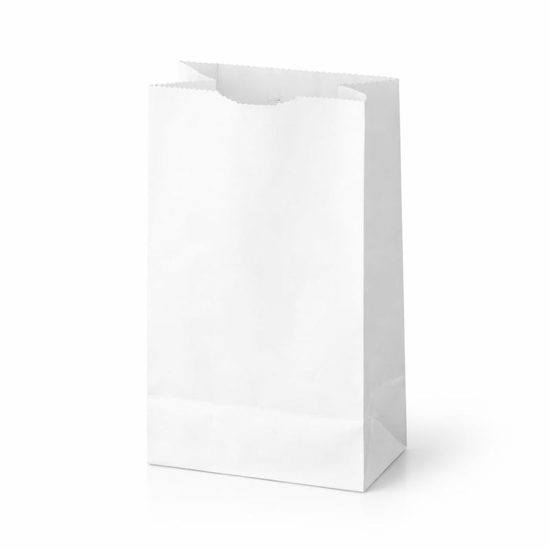 Perfect Stix 2lb White Kraft Paper Bags Pack of 100ct