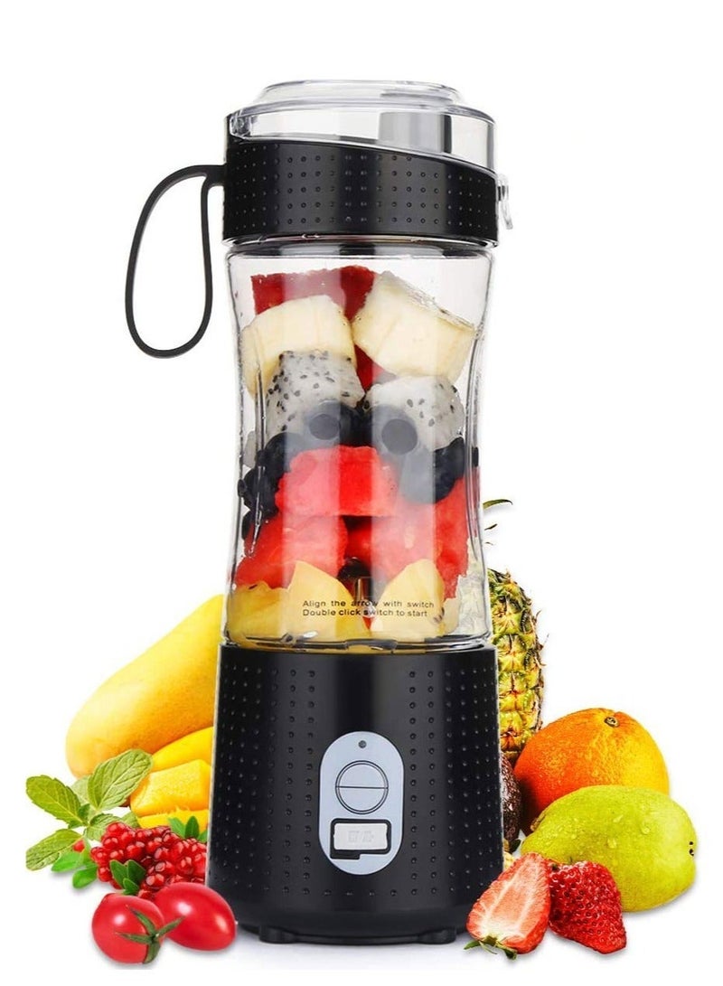 Portable Blender 380ml, USB Rechargeable Smoothie Maker with 6 Stainless Steel Blades, Personal Juicer Cup for Shakes, Juice, and Travel - Image 1
