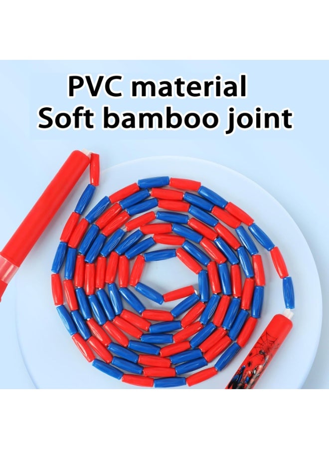 Zikra حبل القفز، قابل للتعديل، خالي من التشابك، مقسم، حبل قفز ناعم مزود بالخرز للأطفال، حبل قفز للياقة البدنية للأولاد والبنات - Image 3