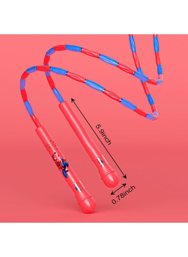 Zikra حبل القفز، قابل للتعديل، خالي من التشابك، مقسم، حبل قفز ناعم مزود بالخرز للأطفال، حبل قفز للياقة البدنية للأولاد والبنات - Image 5
