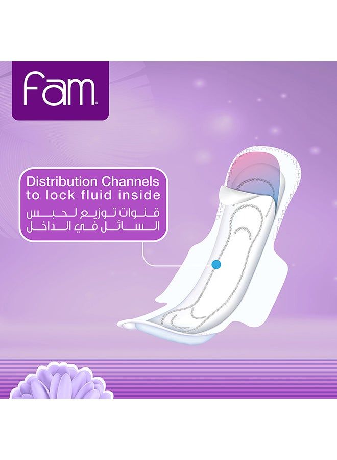 Fam Natural Cotton Feel Feminine Napkin Pads Folded with Wings -  Night 48 Pads  - Image 3