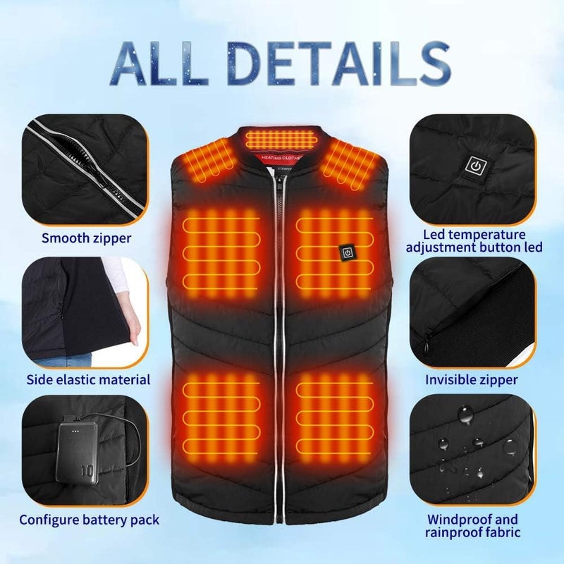 Hoson Heated Vest,9 Heating Zones Heated Jacket for Men and Women, Winter Heating Vest Hunting - Image 4
