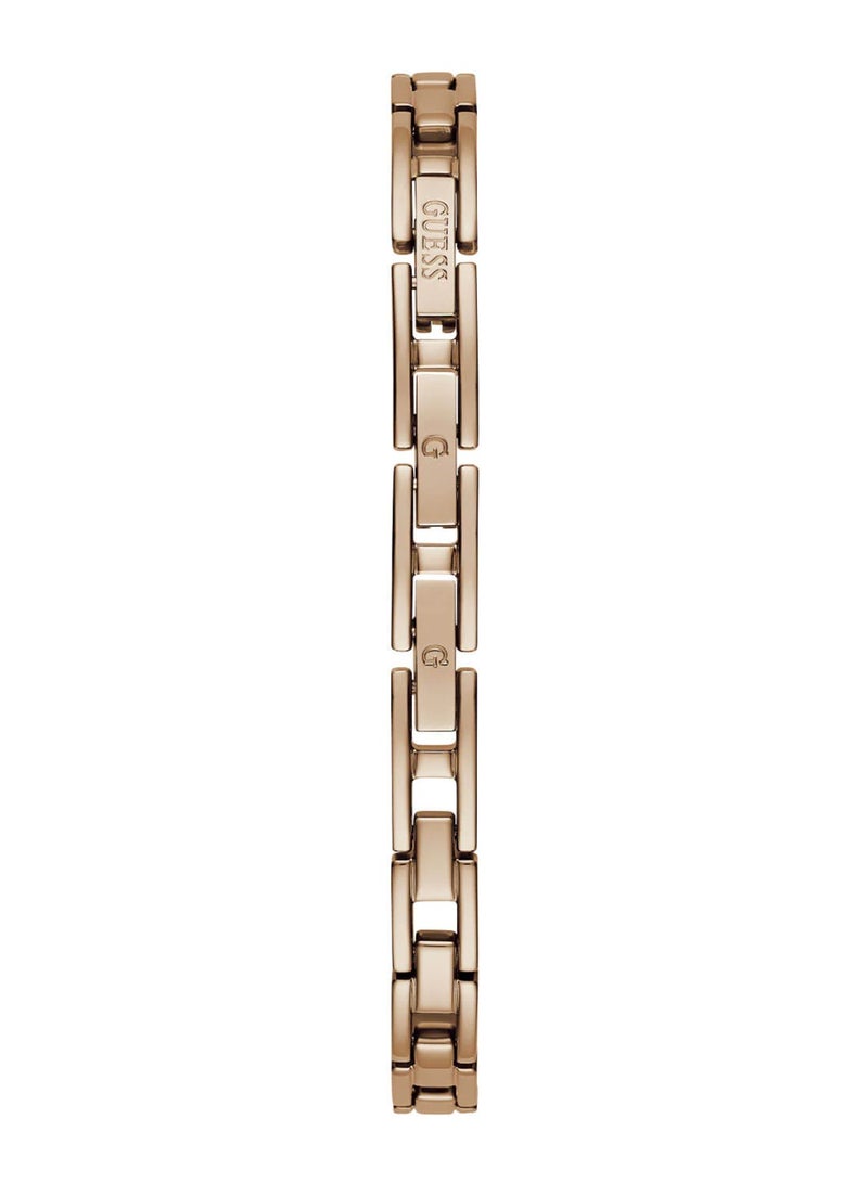 GUESS Women Rose Gold Audrey Glitz Hexagonal Link Watch GW0680L3 - Image 4
