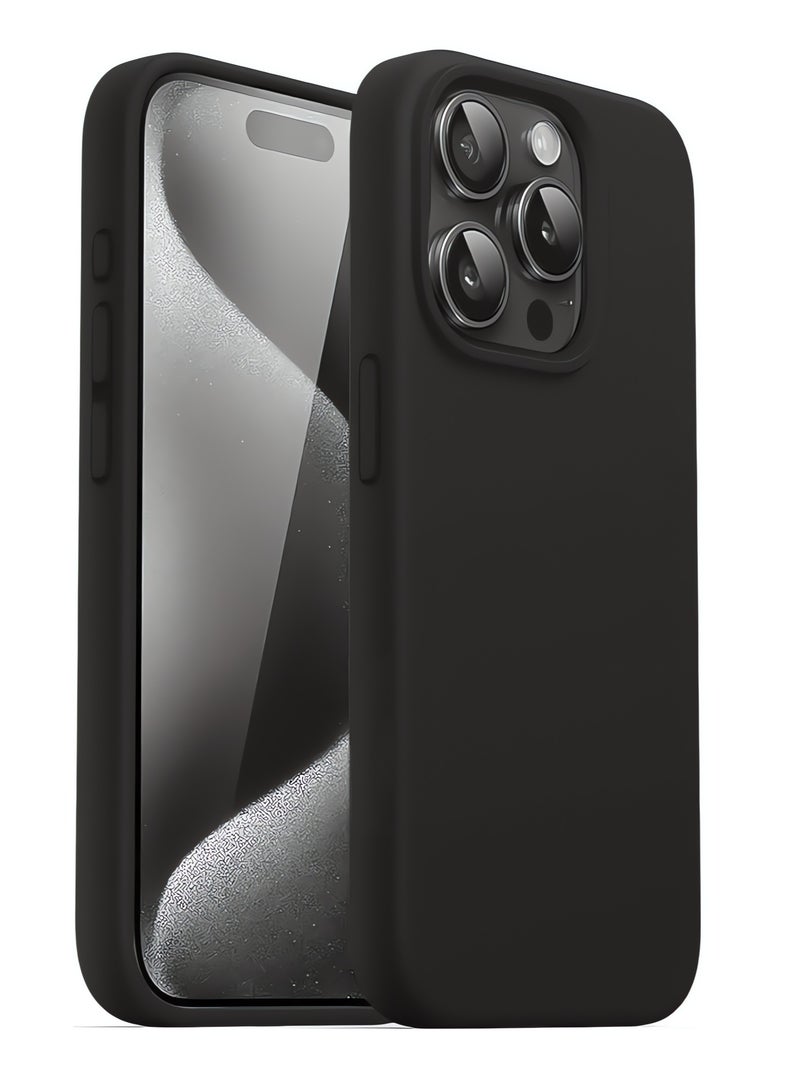 Mida iPhone 15 Pro Silicone Case Cover, full body protection case with a soft silky feel, shockproof cover with microfiber lining  - Image 1