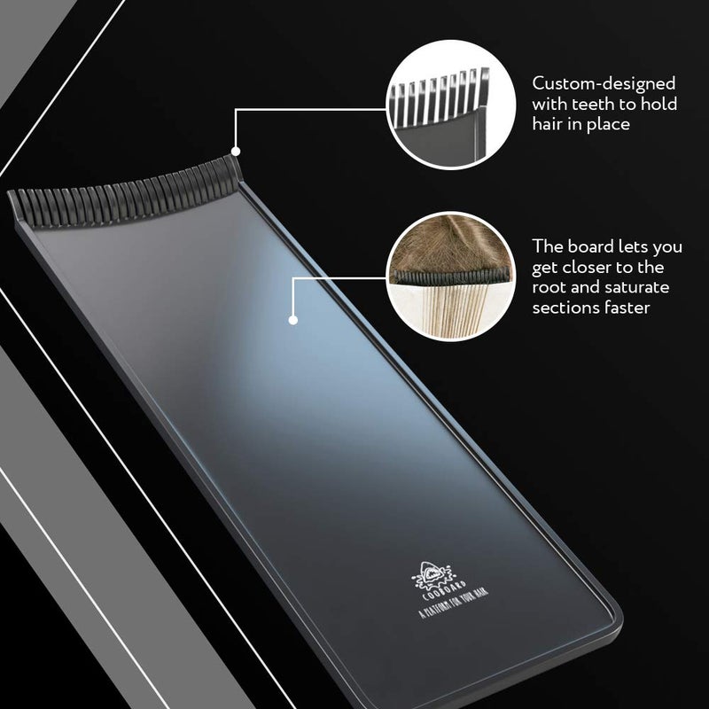 Cooboard Authentic Cooboard Balayage Board with Teeth | Original Highlighting Paddle from The Maker of Cooboard Hair Highlighting Kit | Easy to Clean, Sturdy, Lightweight (Black) - Image 2
