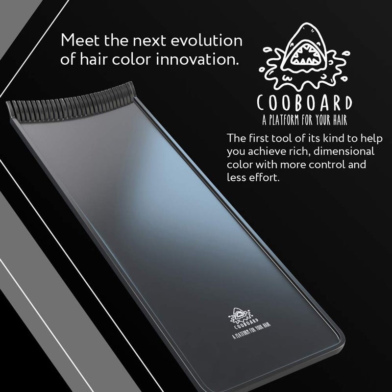 Cooboard Authentic Cooboard Balayage Board with Teeth | Original Highlighting Paddle from The Maker of Cooboard Hair Highlighting Kit | Easy to Clean, Sturdy, Lightweight (Black) - Image 3