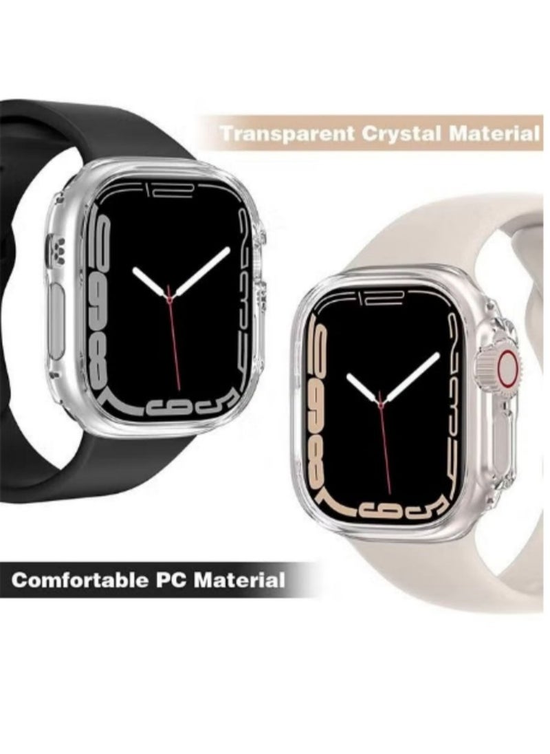 Tempered Glass Shell membrane two in one setfor Apple Watch Ultra, Compatible with Apple Watch Ultra Case Soft Plated TPU All Around Scratch-Proof Screen Protector Cover Shockproof case for 49mm