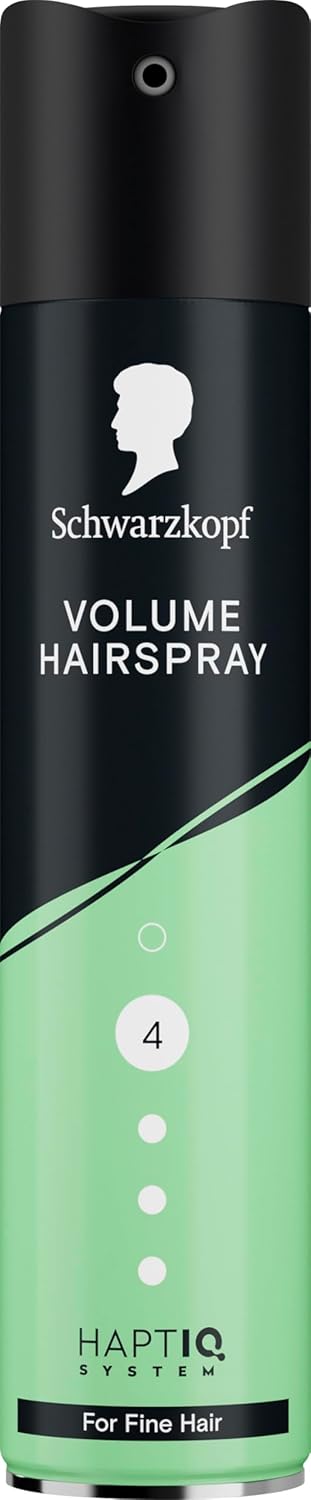 Schwarzkopf Hairspray Volume 250ml Hold Level 4 Hair Styling Hairspray for Fine Hair Volume Vegan Formula